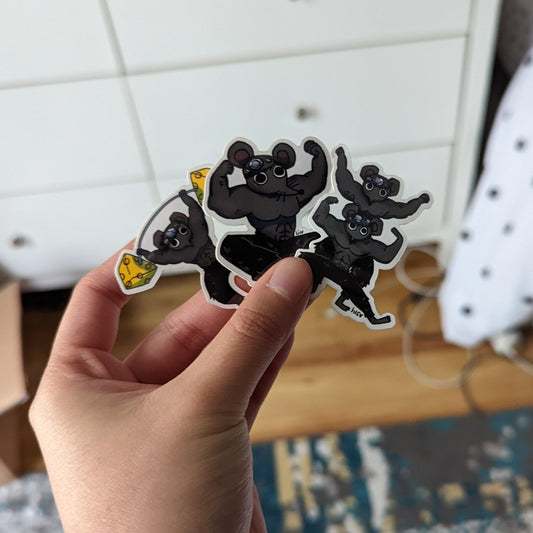 Buff Mice Vinyl Stickers