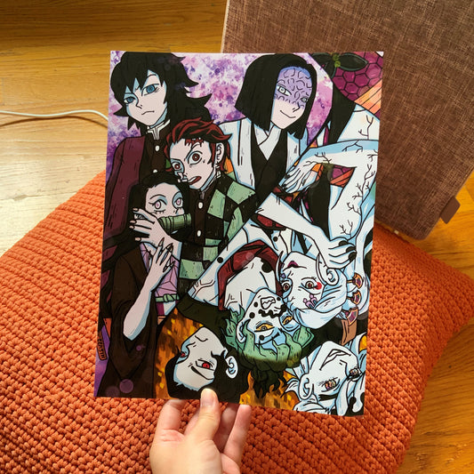 Demon Slayer Upper Moon Six Parallel Prints